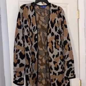 Women’s Long Animal Print Cardigan